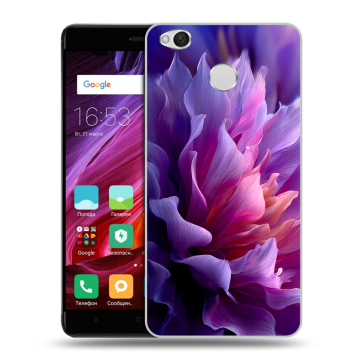 Силиконовый противоударный чехол на Xiaomi RedMi 4X с принтом женский цветы