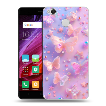Силиконовый противоударный чехол на Xiaomi RedMi 4X с принтом Бабочки
