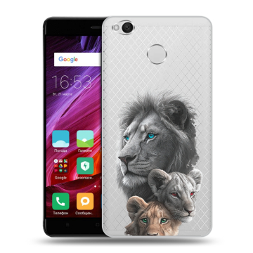 Силиконовый противоударный чехол на Xiaomi RedMi 4X с принтом Львы