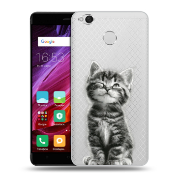 Силиконовый противоударный чехол на Xiaomi RedMi 4X с принтом Котенок Силиконовый противоударный чехол на Xiaomi RedMi 4X с принтом Котенок