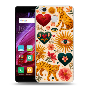 Силиконовый противоударный чехол на Xiaomi RedMi 4X с принтом Модный принт