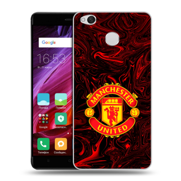 Силиконовый противоударный чехол на Xiaomi RedMi 4X с принтом Manchester United