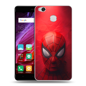 Силиконовый противоударный чехол на Xiaomi RedMi 4X с принтом Spiderman Человек паук
