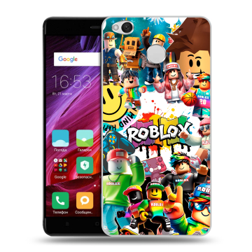 Силиконовый противоударный чехол на Xiaomi RedMi 4X с принтом Roblox Роблокс Силиконовый противоударный чехол на Xiaomi RedMi 4X с принтом Roblox Роблокс