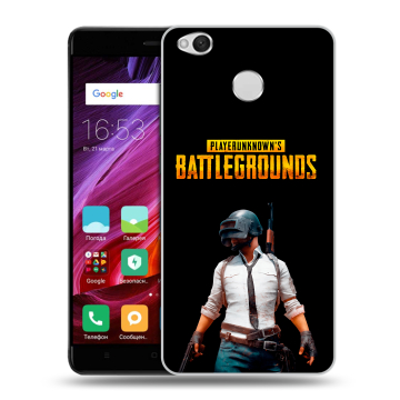 Силиконовый противоударный чехол на Xiaomi RedMi 4X с принтом PUGB ПАГБ Силиконовый противоударный чехол на Xiaomi RedMi 4X с принтом PUGB ПАГБ
