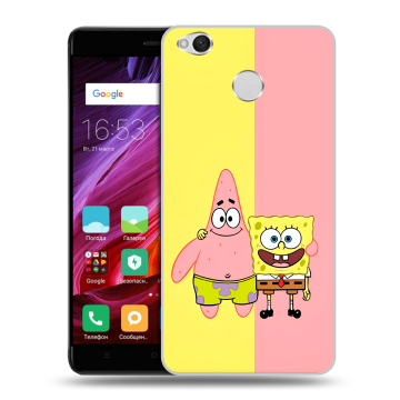 Силиконовый противоударный чехол на Xiaomi RedMi 4X с принтом Спанч боб Спанчбоб Силиконовый противоударный чехол на Xiaomi RedMi 4X с принтом Спанч боб Спанчбоб