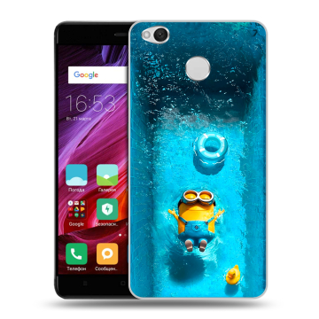 Силиконовый противоударный чехол на Xiaomi RedMi 4X с принтом Миньоны Силиконовый противоударный чехол на Xiaomi RedMi 4X с принтом Миньоны