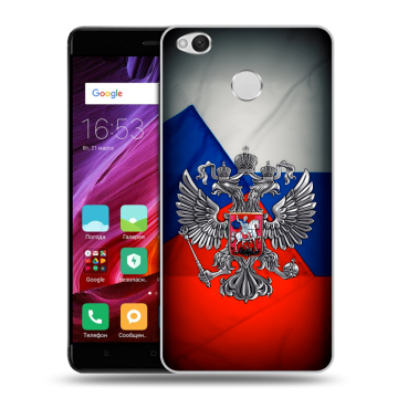 Силиконовый противоударный чехол на Xiaomi RedMi 4X с принтом Флаг России
