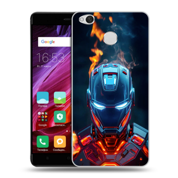 Силиконовый противоударный чехол на Xiaomi RedMi 4X с принтом IronMan Железный человек
