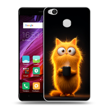 Силиконовый противоударный чехол на Xiaomi RedMi 4X с принтом Смешной кот Силиконовый противоударный чехол на Xiaomi RedMi 4X с принтом Смешной кот