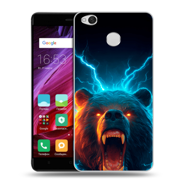 Силиконовый противоударный чехол на Xiaomi RedMi 4X с принтом Медведь