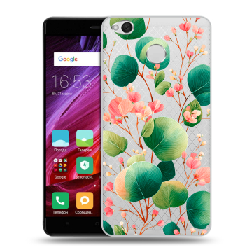 Силиконовый противоударный чехол на Xiaomi RedMi 4X с принтом женский