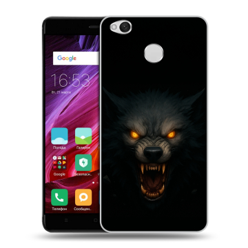 Силиконовый противоударный чехол на Xiaomi RedMi 4X с принтом Волк