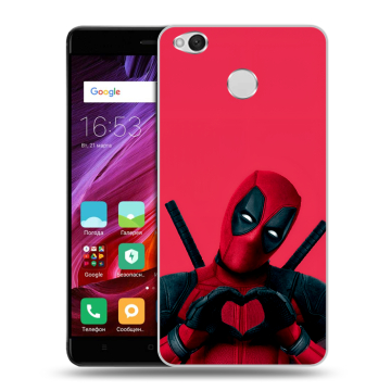 Силиконовый противоударный чехол на Xiaomi RedMi 4X с принтом Дедпул Deadpool
