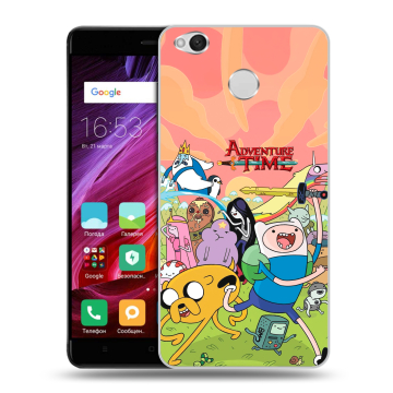 Силиконовый противоударный чехол на Xiaomi RedMi 4X с принтом Adventure time Время приключений