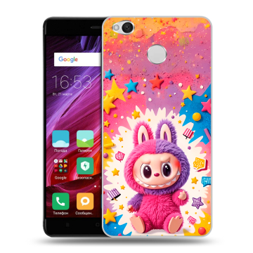 Силиконовый противоударный чехол на Xiaomi RedMi 4X с принтом Labubu Лабубу Силиконовый противоударный чехол на Xiaomi RedMi 4X с принтом Labubu Лабубу