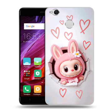 Силиконовый противоударный чехол на Xiaomi RedMi 4X с принтом Labubu Лабубу