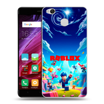 Силиконовый противоударный чехол на Xiaomi RedMi 4X с принтом Roblox Роблокс