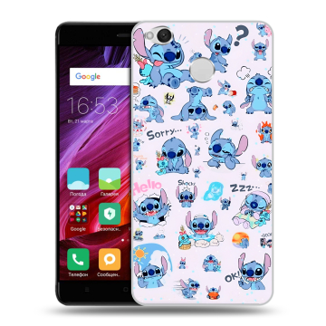 Силиконовый противоударный чехол на Xiaomi RedMi 4X с принтом Лило и Стич