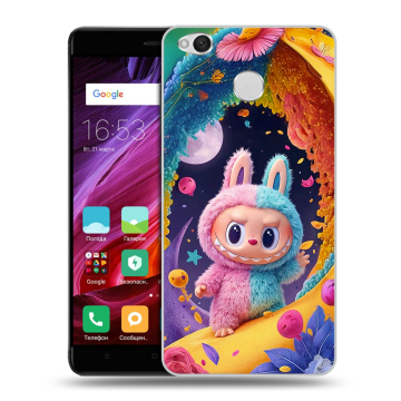 Силиконовый противоударный чехол на Xiaomi RedMi 4X с принтом Labubu Лабубу
