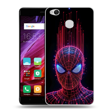 Силиконовый противоударный чехол на Xiaomi RedMi 4X с принтом Spiderman Человек паук Силиконовый противоударный чехол на Xiaomi RedMi 4X с принтом Spiderman Человек паук