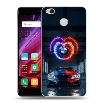 Силиконовый противоударный чехол на Xiaomi RedMi 4X с принтом BMW БМВ Силиконовый противоударный чехол на Xiaomi RedMi 4X с принтом BMW БМВ