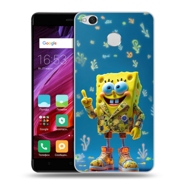 Силиконовый противоударный чехол на Xiaomi RedMi 4X с принтом Спанч боб Спанчбоб Силиконовый противоударный чехол на Xiaomi RedMi 4X с принтом Спанч боб Спанчбоб