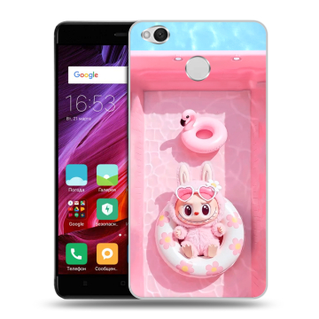 Силиконовый противоударный чехол на Xiaomi RedMi 4X с принтом Labubu Лабубу Силиконовый противоударный чехол на Xiaomi RedMi 4X с принтом Labubu Лабубу