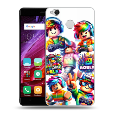 Силиконовый противоударный чехол на Xiaomi RedMi 4X с принтом Roblox Роблокс Силиконовый противоударный чехол на Xiaomi RedMi 4X с принтом Roblox Роблокс
