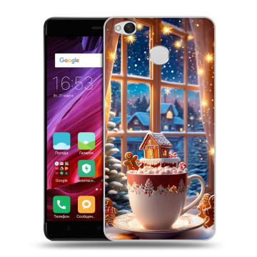 Силиконовый противоударный чехол на Xiaomi RedMi 4X с принтом Новый год