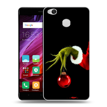 Силиконовый противоударный чехол на Xiaomi RedMi 4X с принтом Новый год Гринч