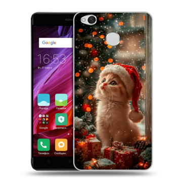 Силиконовый противоударный чехол на Xiaomi RedMi 4X с принтом Новый год