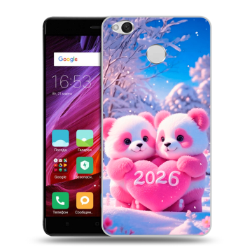 Силиконовый противоударный чехол на Xiaomi RedMi 4X с принтом Новый год