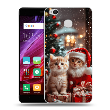 Силиконовый противоударный чехол на Xiaomi RedMi 4X с принтом Новый год