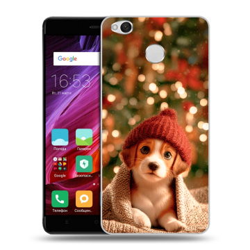 Силиконовый противоударный чехол на Xiaomi RedMi 4X с принтом Новый год