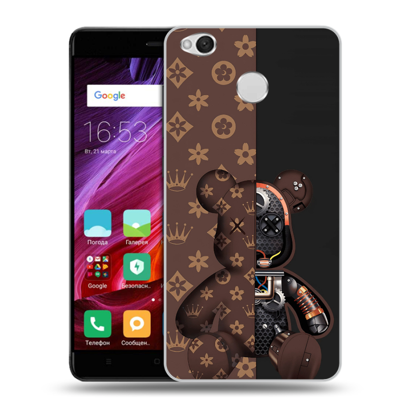 Силиконовый противоударный чехол на Xiaomi RedMi 4X с принтом Луи робот Силиконовый противоударный чехол на Xiaomi RedMi 4X с принтом Луи робот