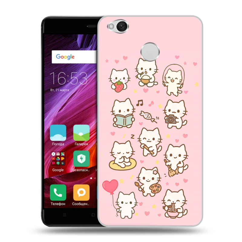 Силиконовый противоударный чехол на Xiaomi RedMi 4X с принтом Hello Kitty Хелоу Кити Силиконовый противоударный чехол на Xiaomi RedMi 4X с принтом Hello Kitty Хелоу Кити