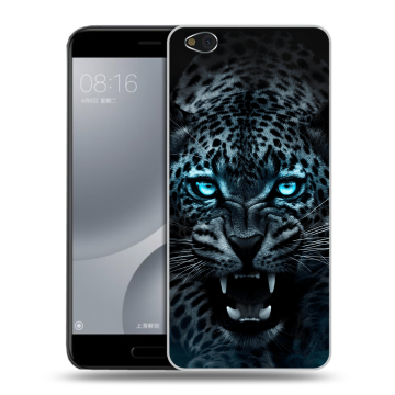 Пластиковый чехол на Xiaomi Mi5C с принтом Темный леопард Пластиковый чехол на Xiaomi Mi5C с принтом Темный леопард