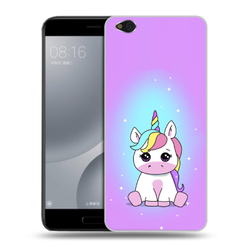 Пластиковый чехол на Xiaomi Mi5C с принтом Единорог Пластиковый чехол на Xiaomi Mi5C с принтом Единорог