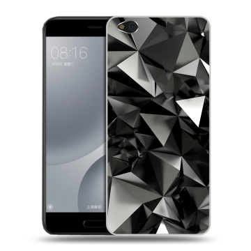Пластиковый чехол на Xiaomi Mi5C с принтом Черные кристаллы Пластиковый чехол на Xiaomi Mi5C с принтом Черные кристаллы