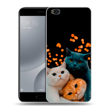 Пластиковый чехол на Xiaomi Mi5C с принтом Кошки Пластиковый чехол на Xiaomi Mi5C с принтом Кошки