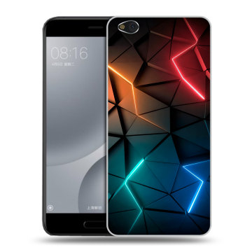 Пластиковый чехол на Xiaomi Mi5C с принтом Абстракция неон Пластиковый чехол на Xiaomi Mi5C с принтом Абстракция неон