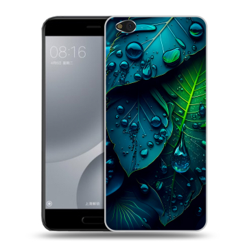 Пластиковый чехол на Xiaomi Mi5C с принтом Листья Пластиковый чехол на Xiaomi Mi5C с принтом Листья