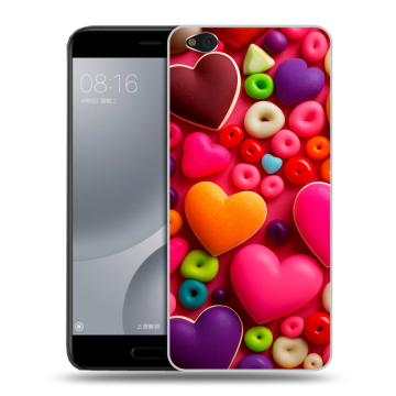 Пластиковый чехол на Xiaomi Mi5C с принтом Сердечки Пластиковый чехол на Xiaomi Mi5C с принтом Сердечки