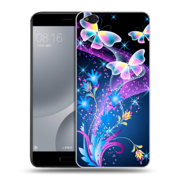 Пластиковый чехол на Xiaomi Mi5C с принтом Бабочки Пластиковый чехол на Xiaomi Mi5C с принтом Бабочки