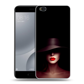 Пластиковый чехол на Xiaomi Mi5C с принтом Девушка в шляпе