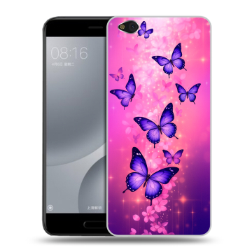 Пластиковый чехол на Xiaomi Mi5C с принтом Бабочки Пластиковый чехол на Xiaomi Mi5C с принтом Бабочки
