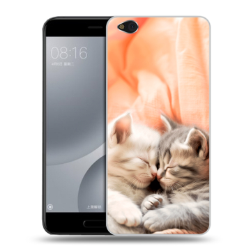 Пластиковый чехол на Xiaomi Mi5C с принтом Котята Пластиковый чехол на Xiaomi Mi5C с принтом Котята