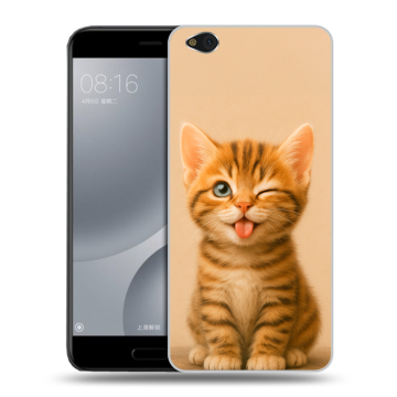 Пластиковый чехол на Xiaomi Mi5C с принтом котенок