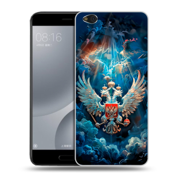 Пластиковый чехол на Xiaomi Mi5C с принтом Герб флаг России